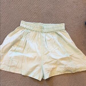 Free People High Waist Shorts in Soft Mint